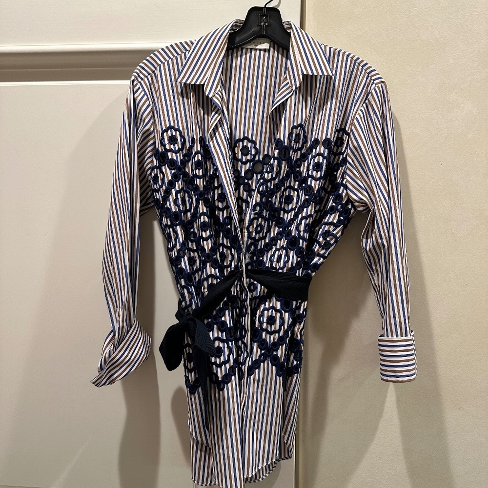 Stripes and flowers shirt, Sandro, Size 2